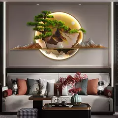TINNY-Chinês Criativo Paisagem Mural Candeeiro, Imagem Moderna Luz de Parede, Lâmpada LED para Casa, Sala, Estudo, Decoração Do Quarto