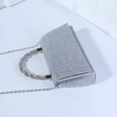 Bolsa leve bordada para mulheres, bolsa de luxo com corrente de sling, sensação alta, vestido de festa de casamento na internet