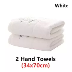 Conjunto de toalhas de fibra de bambu bordadas para adultos, alta qualidade, cor sólida, super absorvente, toalhas de banho para casa e toalhas de mão - loja online