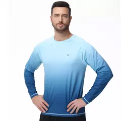 Camiseta de praia de manga comprida masculina, T-shirt Rash Guard, secagem rápida, desportiva, pesca, caminhadas, verão, UPF 50 Plus - comprar online