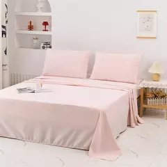 Battilo-Cama de casal Set Sheets, folha plana com Pillowscaso, Luxo Cooling, King and Queen, cama de tamanho completo, 4 PCs na internet