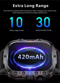 Xiaomi-relógio inteligente militar para homens, IP68, 5ATM, esportes ao ar livre, rastreador de fitness, monitor de saúde, 1,96 ", chamada BT, novo, 2021 - loja online