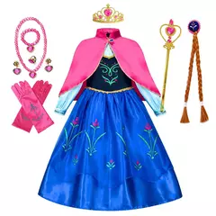 Elsa anna vestidos de princesa meninas malha lantejoulas vestido crianças cosplay neve rainha trajes halloween carnaval festa aniversário vestidos na internet