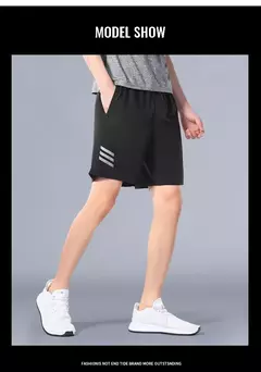 SONECHOKI-Shorts De Corrida Respiráveis Para Homens, Impressão Listrada, Shorts De Ginástica Soltos De Basquete Esportivo, Treinamento Fitness, Fundo De Treino - comprar online