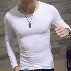 Pulôver elástico de gola alta para homens, roupa íntima fina, blusa de tricô fina, camiseta base, cor sólida, primavera, outono - Wolf Magazine
