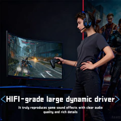 A7 bass gaming headset com microfone over-ear fones de ouvido som estéreo gamer vídeo game cancelamento de ruído para pc gaming headset esports na internet