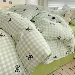 Conjunto de cama para meninas, capa de edredão, folha plana, fronha, sem enchimento, roupa de cama, macia, gêmea, completa, queen size, 3, 4pcs