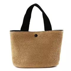 Bolsa de tecido palha casual feminina, cachecol de seda, laço, bolsa de praia, grande capacidade, portátil, sacola para senhora, nova, 1 ombro, verão - loja online