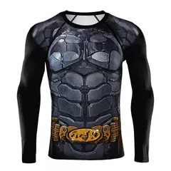 Super Hero manga comprida camisa de compressão masculina, camada base cueca, camisola esporte, ginásio t-shirt, fresco seco, impressão 3D - loja online