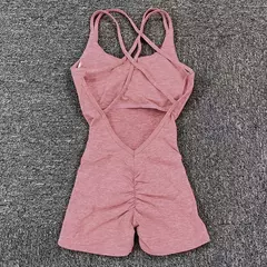 Macacão de exercício Lycra para mulheres, roupa ativa, conjunto de ioga, legging, roupa de treino, roupas esportivas, academia, feminino, 2022, almofada - loja online