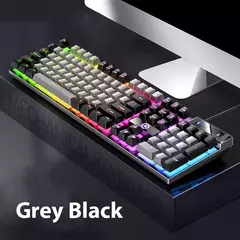 K500 teclado para jogos com fio sensação mecânica laptop desktops pc computador acessórios de escritório 104 teclas teclados com luz de fundo rgb
