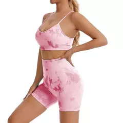 Fato de treino feminino com 2 peças, roupas esportivas, roupas de ioga, fitness, roupas esportivas, academia, musculação, verão, 2024 - comprar online
