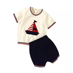 Tops e calças de manga curta para bebê, criança, meninos, roupas de meninas, roupas recém-nascidas, roupas infantis, verão, moda, 2pcs, 0-18m - comprar online