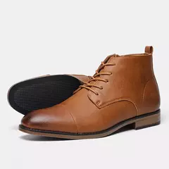 Imagem do Ankle Boots confortáveis para homens, marca de moda estilo americano, 2024