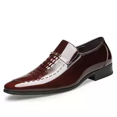 Sapatos Oxford de couro de crocodilo masculino, sapatos clássicos, casual de negócios, tênis formais, tamanho grande, escritório, casamento, festa