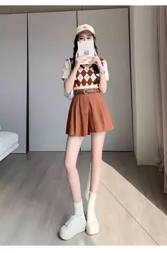Shorts femininos casuais de cintura alta linha A saias, calças femininas soltas irregulares e chiques, moda verão, novo, 2024 - Wolf Magazine