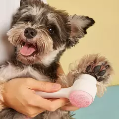1 peça-limpador de patas de animais de estimação de silicone e escova de massagem-ferramenta de limpeza de cães de dupla face para casacos e garras saudáveis - loja online