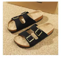 Sandálias masculinas de couro para praia, chinelo confortável, sapatos de marca original, verão 2022 - Wolf Magazine