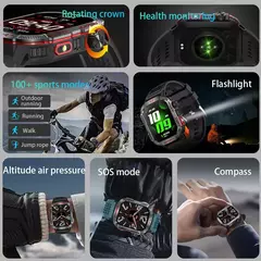 Impermeável Smart Watch para Homens, Rastreador de Esporte ao Ar Livre, Bluetooth Call Smartwatch, Militar, GPS, Lanterna, Bússola, Huawei, Xiaomi, Novo - comprar online
