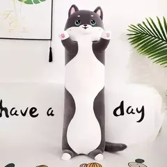 Adorável Husky Side Sleeping Body Pillow, longo travesseiro para cama e sofá, decorativo para casa, presente de aniversário fofo para crianças e adultos, 50-130cm