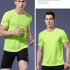 Manga Curta Masculina Esporte T-Shirt, Camiseta de Corrida Rápida, Camisa de Fitness Respirável, Top De Seda De Gelo, Camisas De Futebol De Ginásio, Roupas Masculinas - Wolf Magazine