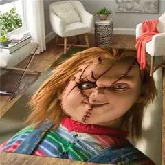 Imagem do Personagens do filme de terror Tapete para sala de estar, tapete de Halloween, capacho antiderrapante, tapetes grandes, decoração de casa