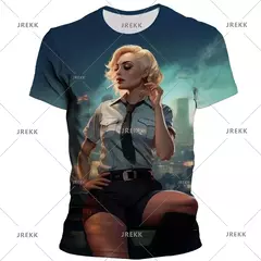 Camisetas gráficas Grand Theft Auto VI masculinas, Boy Streetwear, Tops masculinos casuais, Roupas impressas 3D do jogo GTA 6, Novos jogos - comprar online