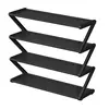 Rack de armazenamento de sapatos simples de 4 camadas, economiza espaço, resistente, organizador de sapatos para quarto, piso, rack de armazenamento, organizador