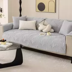 Luxo Chenille Sofa Cover para sala de estar, tapete anti-derrapante, almofada do sofá, toalha, Anti-Cat Scratch, Jacquard, Chaise Longue, 1Pc - comprar online