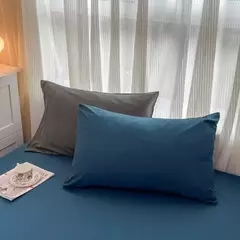 Conjunto de cama de tecido com escova de cor sólida, 2 lados, 4 peças, capa de edredom, fronha, lençol, colcha, único, queen, king size - comprar online