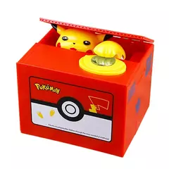 Pokemon pikachu cofrinho figura de ação anime dos desenhos animados eletrônico caixa de dinheiro de plástico roubar moeda cofrinho criança brinquedo de natal presente - Wolf Magazine