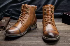 Tamanho 7 ~ 13 Retro Homens Botas 2023 Moda Confortável Primavera Botas De Cour - Wolf Magazine