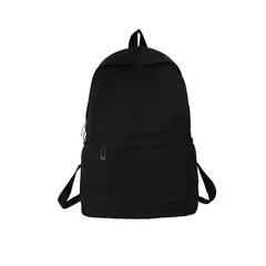 Mochila escolar roxa de grande capacidade para mulheres, mochila com zíper suave, cor sólida, adolescentes, mochila casual, suprimento estudantil