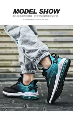 Tênis de corrida acolchoados para homens, tênis antiderrapantes, botões rotatórios, adequados para exterior, casual, conforto, alta qualidade, venda quente