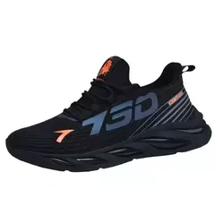 Sapatos casuais versáteis masculinos, calçados esportivos na moda, tênis de corrida respirável, tênis de caminhada e treinamento ao ar livre, verão na internet