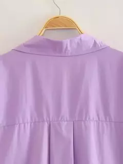 TRAF-Camisa multicolor de botões para mulheres, blusa de manga comprida, blusas extragrandes, streetwear feminino, verão - loja online