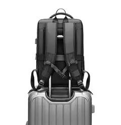 XOKY-Mochila Laptop Expansível para Homens, Multi Bolso, Impermeável, USB, Negócios, Escola, Viagem, Acampamento - loja online