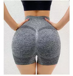 Shorts de ioga para mulheres, treino elástico, cintura alta, controle de barriga, calças Ruched Booty, calças justas de compressão sem costura na internet