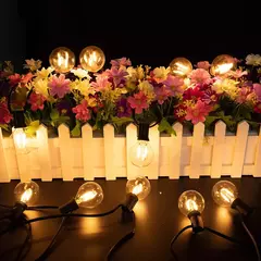 Impermeável String Light com Cabo Elétrico, E12 Sockets, C7 Base, UE 220V, EUA 110V, Hold Lâmpada, Conectável, Casamento, Decoração de Natal na internet