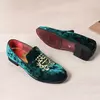 Sapatos de couro de camurça para homens, sapatos de casamento, sapatos baixos Oxford, mocassins bordados, tamanho grande, alta qualidade, designer, luxo, festa