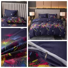 Poliéster Impresso Lixar Duvet Cover, Conjunto de cama Estilo Europeu, Quilt Cover, Pele Tecido Amigável, Queen Size, 3Pcs na internet