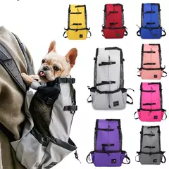 Mochila para cachorro de viagem ao ar livre, mochila média para cães pequenos, respirável, caminhada, buldogue francês, acessórios, suprimentos para animais de estimação