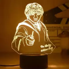 Imagem do Harry potter anime figura brinquedos led nova lâmpada de noite 3d mesa criativa cabeceira para casa decoração do quarto luz legal criança presente