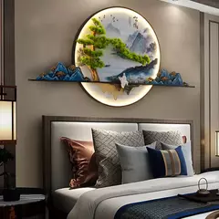 TINNY-Chinês Criativo Paisagem Mural Candeeiro, Imagem Moderna Luz de Parede, Lâmpada LED para Casa, Sala, Estudo, Decoração Do Quarto - comprar online