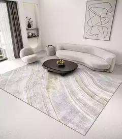 Tapete abstrato antiderrapante para sala de estar, decoração moderna, tapetes - comprar online