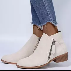 Imagem do Ankle boots com salto quadrado para as mulheres, ankle boots com plataforma, sexy, cáqui, moda, novo, para o outono e inverno, 2024