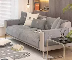 Capa de sofá chenille para sala de estar, combinação universal, estilo luxuoso acessível, toalha de sofá, quatro estações - loja online