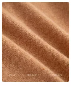 Pulôver de malha de lã de gola meia alta masculino, suéter quente de cor sólida, blusa casual de negócios 100% lã, outono inverno - loja online