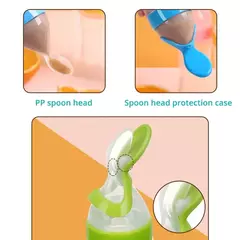 Recém-nascido Silicone Squeezed Milk Bottle, Food Grade, Training Spoon, Baby Grain, Supplement Alimentador, Seguro e Prático na internet