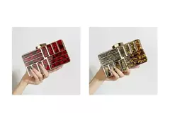 Bolsa de ombro acrílica com corrente transversal para mulheres, embreagem noturna, carteira de casamento alta qualidade, design de luxo, moda